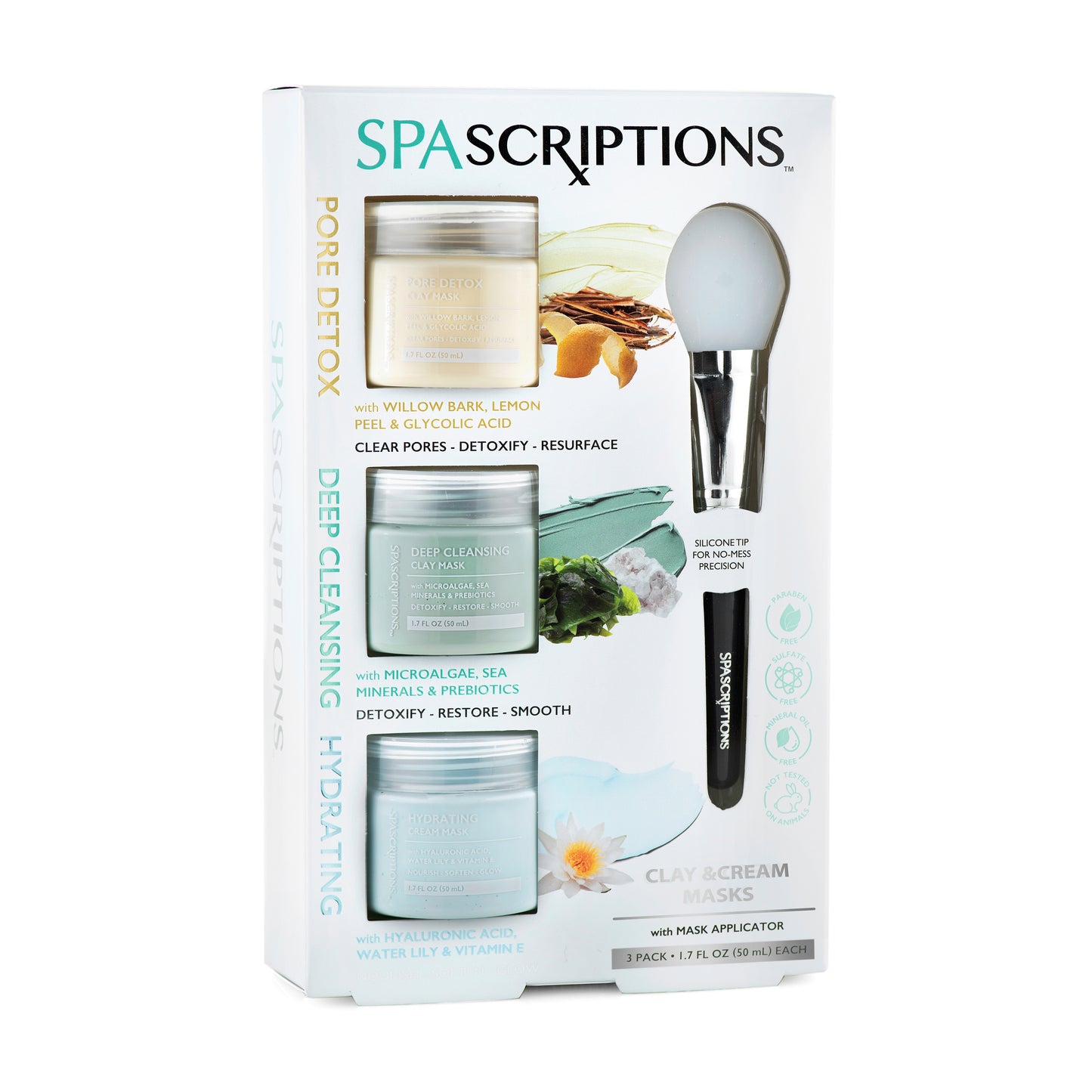 Spascriptions: Pore Detox/Deep Cleansing/Hydrating Face Mask Set
