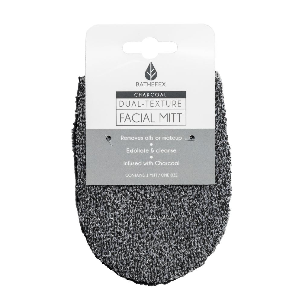 Bathefex - Charcoal Dual Texture Facial Mitt