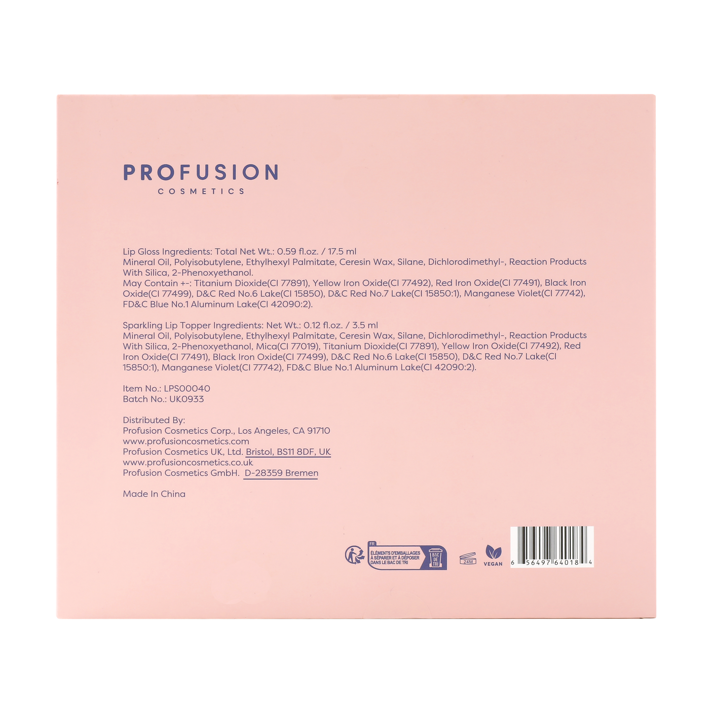 Profusion Cosmetics - Glossy Pout 6pc Lip Gloss Set