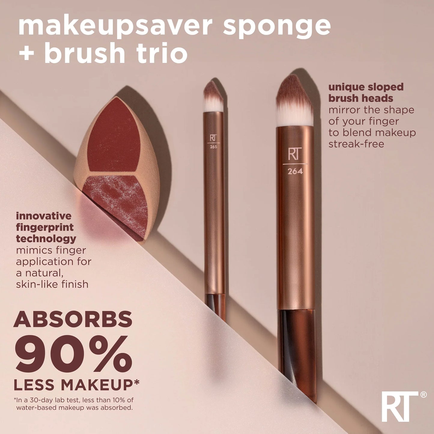 Real Techniques - Makeupsaver Sponge & Brush Trio