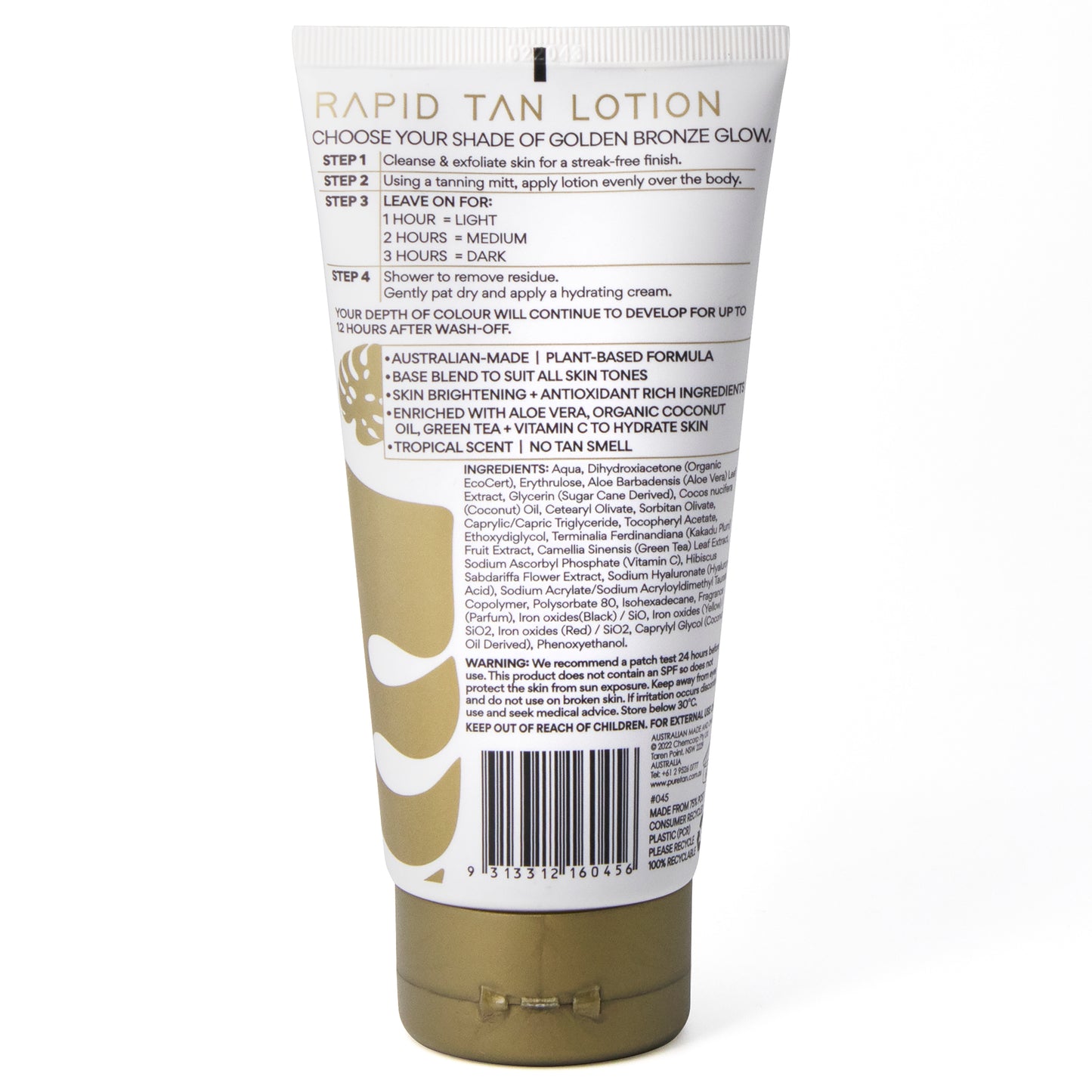 pureTAN: Rapid Tan Lotion 180ml