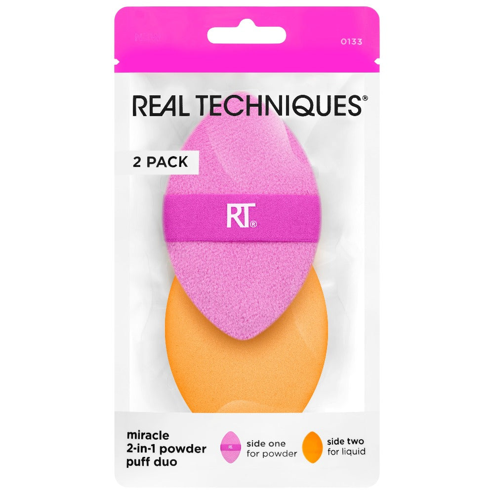 Real Techniques - Miracle 2-in-1 Powder Puff Sponge Duo Pack