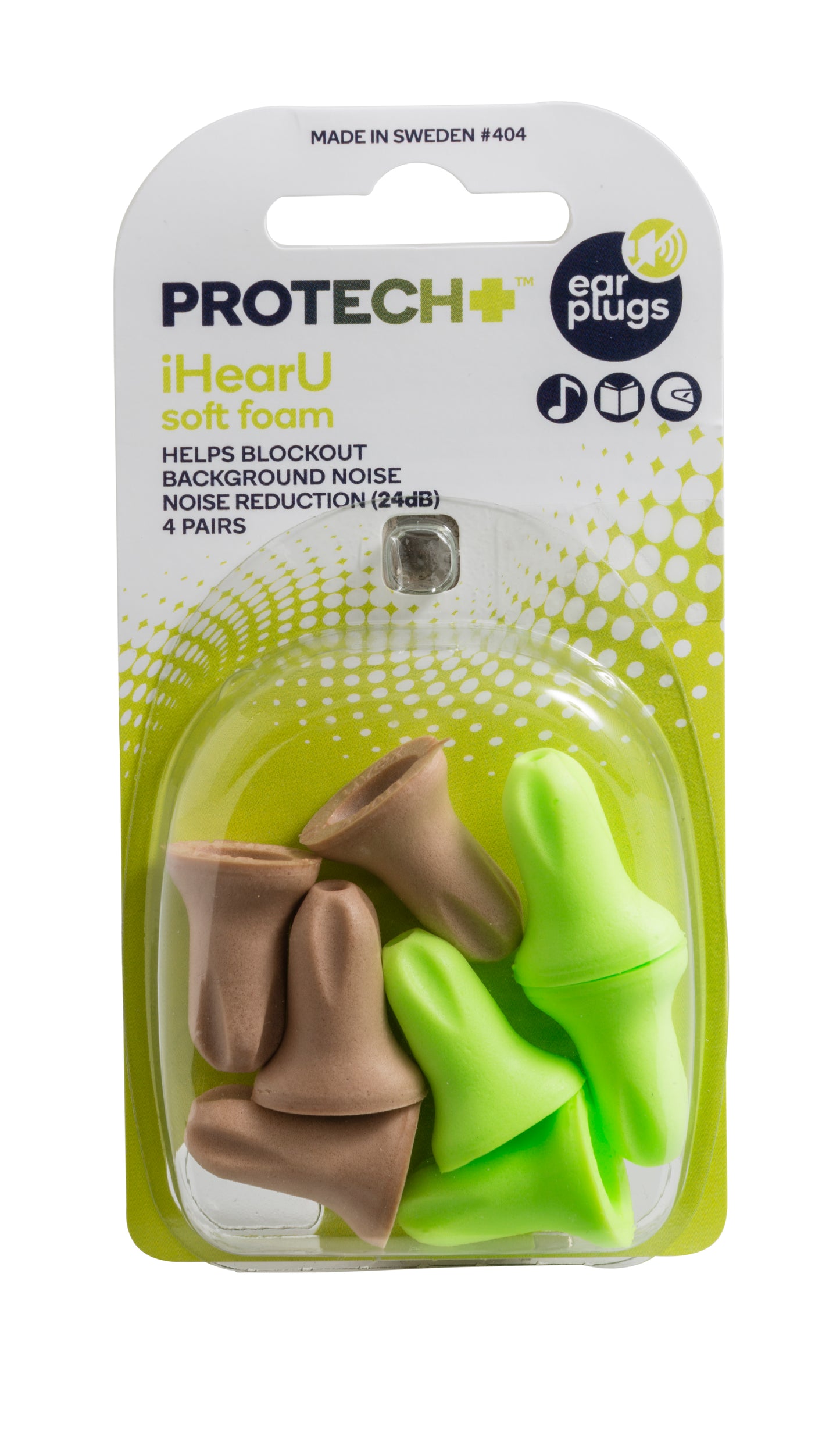 Protech - Ear Plugs iHearU Soft Foam (4pk)