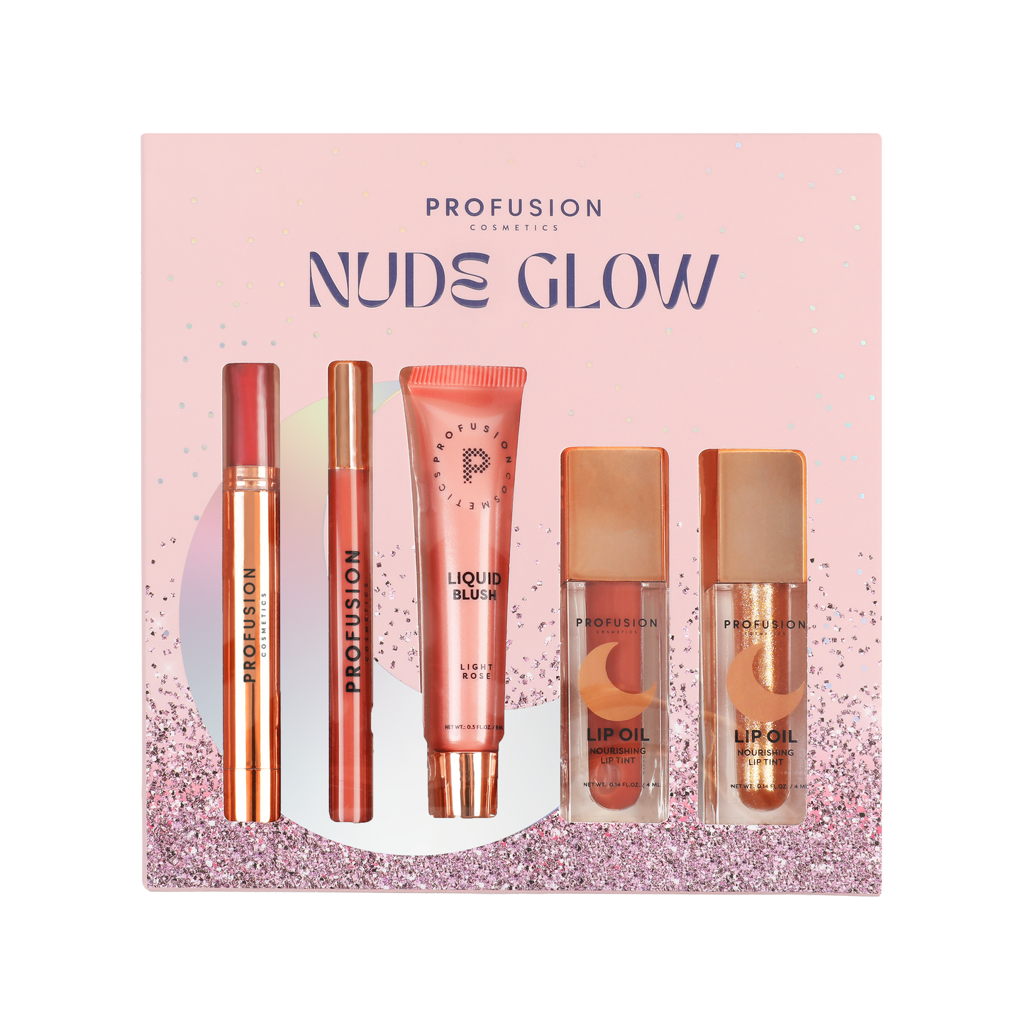 Profusion Cosmetics - Nude Glow 5pc Lip & Blush Set