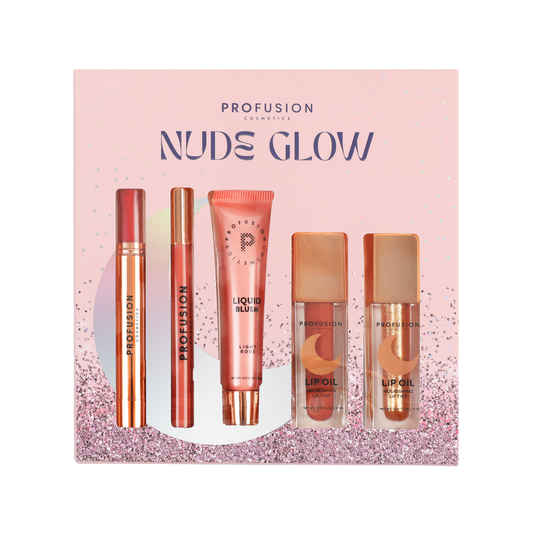 Profusion Cosmetics - Nude Glow 5pc Lip & Blush Set