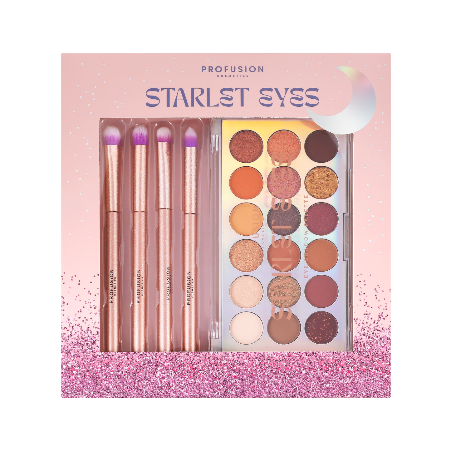 Profusion Cosmetics - Starlet Eyes 5pc Palette & Brush Set