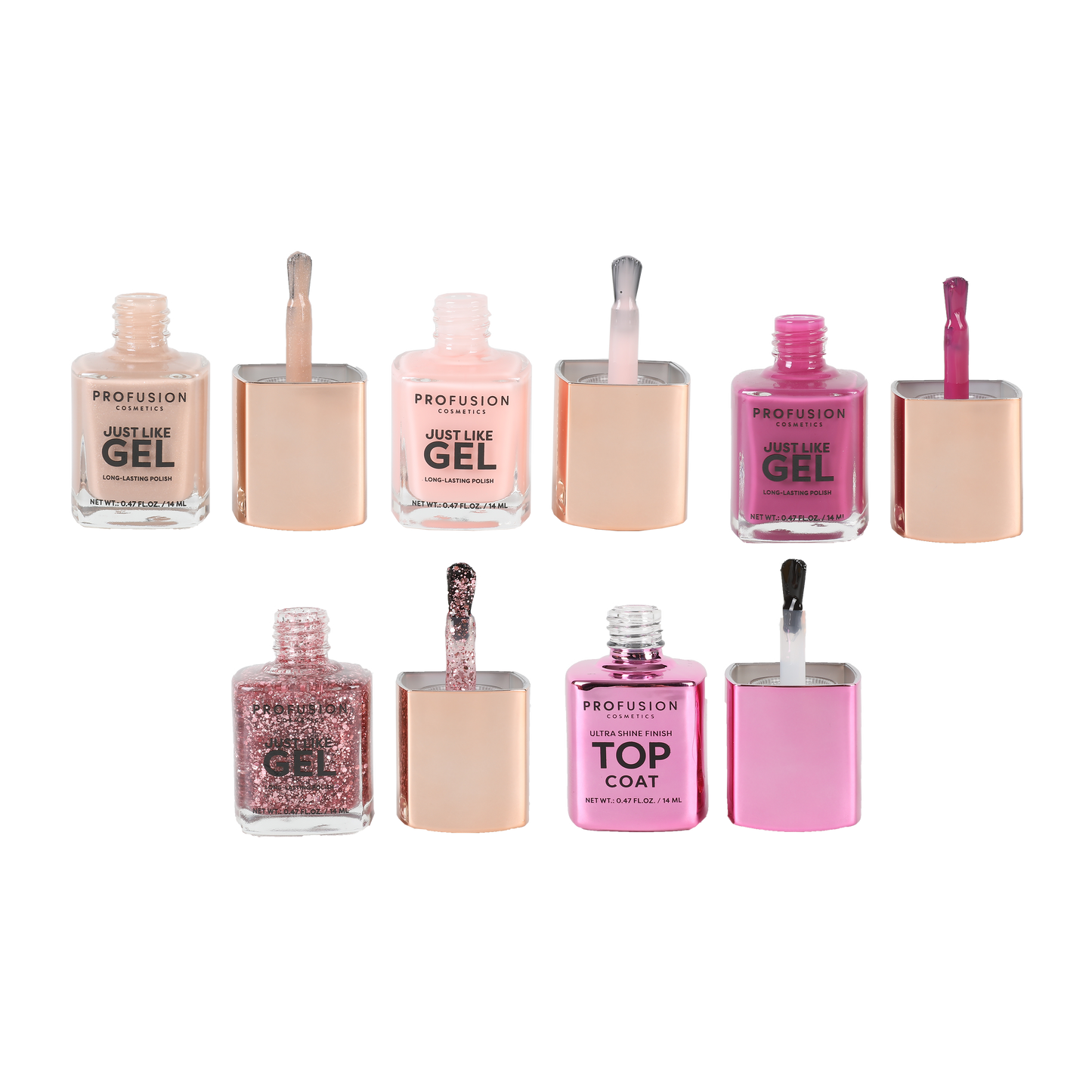 Profusion Cosmetics - Shining Star Gel Effect Nail Polish Set