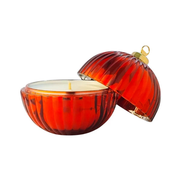 Christmas Bauble Candle - Red: Christmas Cheer