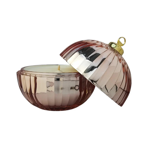 Christmas Bauble Candle - Rose Gold: Sugar Plum Fairy