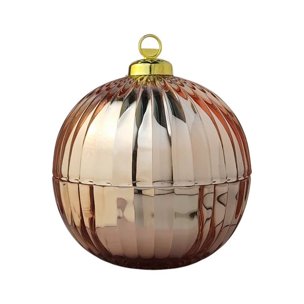 Christmas Bauble Candle - Rose Gold: Sugar Plum Fairy
