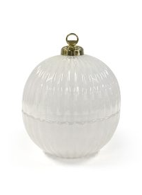 Christmas Bauble Candle - Pearl White: White Christmas