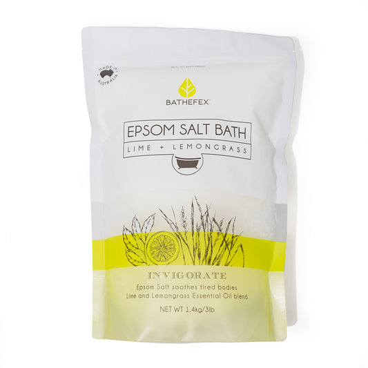 Bathefex - Epsom Salt Bath: Lime + Lemongrass (1.4kg)