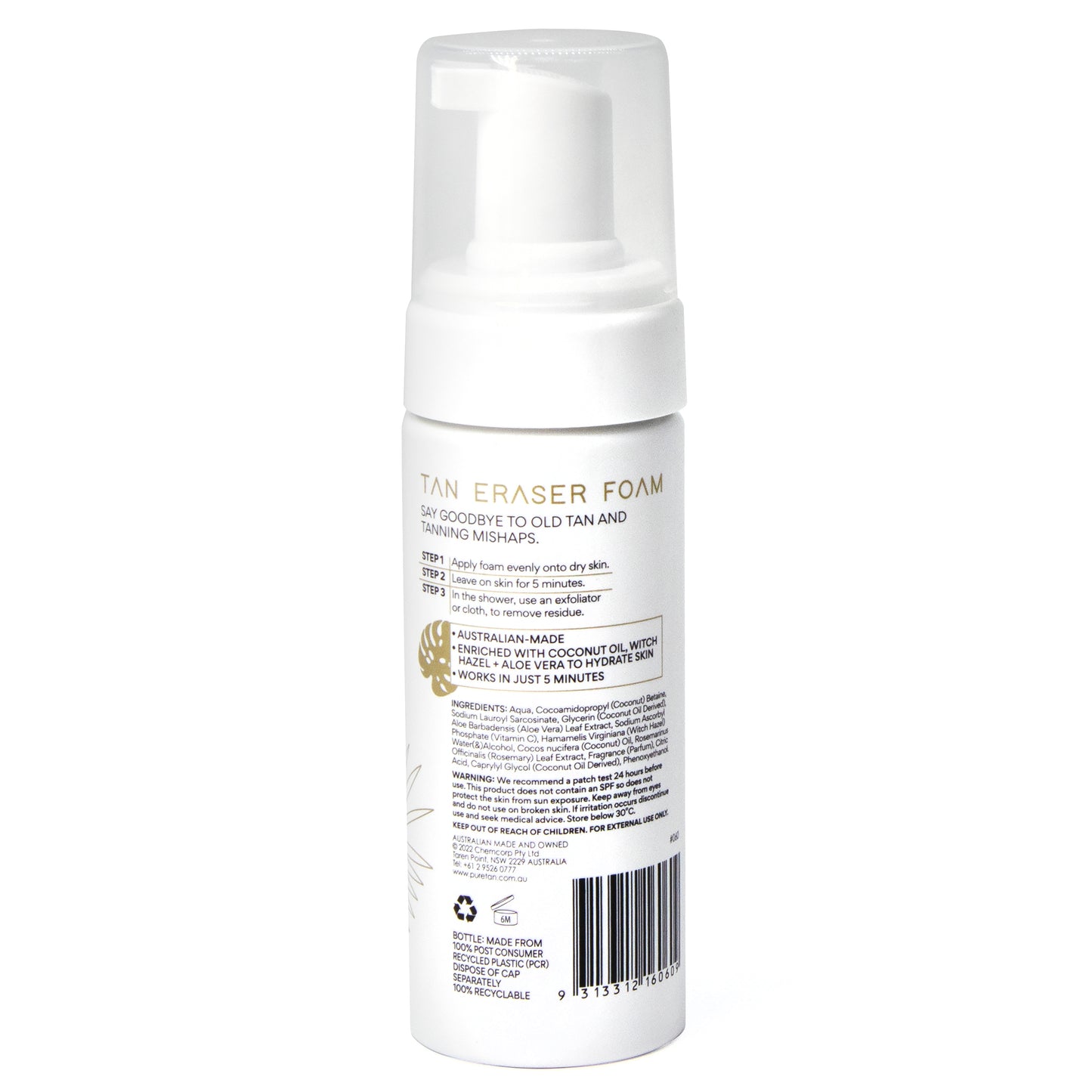 pureTAN: Tan Eraser 5minute Foam 150ml