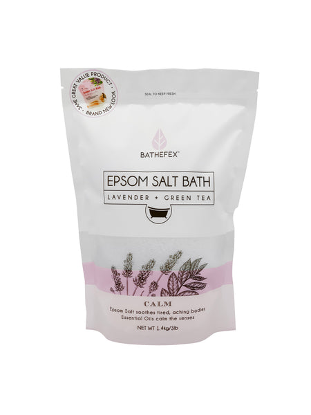 Bathefex - Epsom Salt Bath: Lavender + Green Tea (1.4kg)